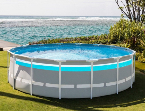 Бассейн каркасный Intex Prism Frame Clearview Pool, 427 х 107 см + фильтр-насос + аксессуары