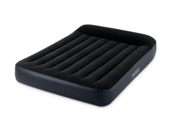 Надувной матрас INTEX Pillow Rest Classic Airbed (Full), 137х191x25 см с подголовником и встроенным насосом 220V