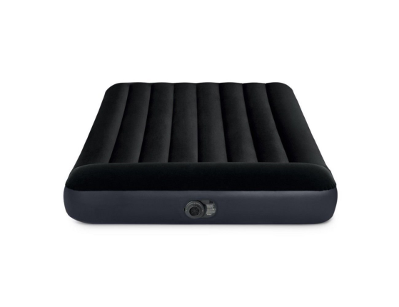 Надувной матрас INTEX Pillow Rest Classic Airbed (Full), 137х191x25 см с подголовником и встроенным насосом 220V