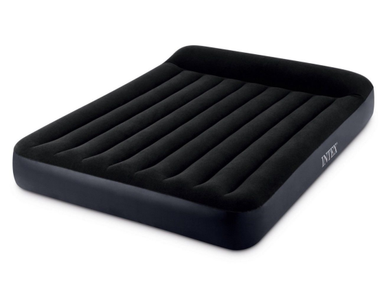 Надувной матрас INTEX Pillow Rest Classic Airbed (Queen), 152х203x25 см с подголовником и встроенным насосом 220V