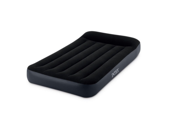 Надувной матрас INTEX Pillow Rest Classic Airbed (Twin), 99х191x25 см с подголовником и встроенным насосом 220V