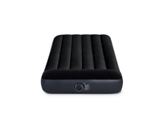 Надувной матрас INTEX Pillow Rest Classic Airbed (Twin), 99х191x25 см с подголовником и встроенным насосом 220V