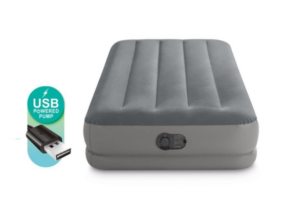 Надувной матрас Intex Prestige Mid-Rise Airbed (Twin), 99х191х30см, со встроенным USB-насосом