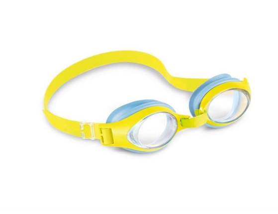 Очки для плавания Junior Goggles, желтые с голубым, от 3 до 8 лет