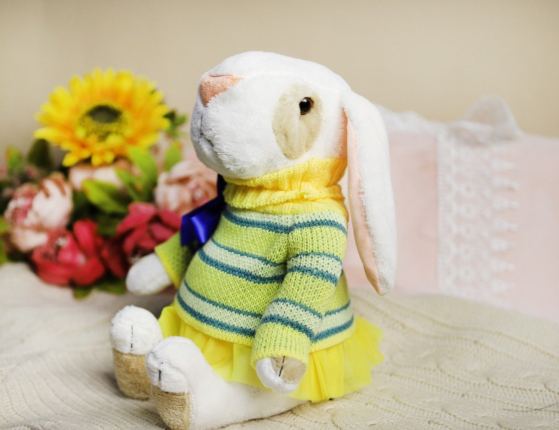 Мягкая игрушка Кролик Яшма, 28 см