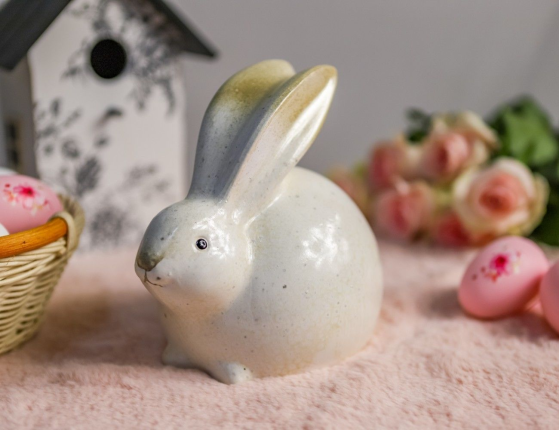 Декоративная фигурка КРОЛИК МИЛАШ, керамика, 17 см
