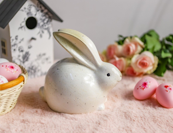 Декоративная фигурка КРОЛИК МИЛАШ, керамика, 17 см
