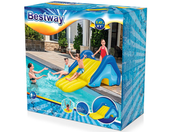 Надувной игровой центр Водная горка Гигант, 247x124x100 см, от 3 лет, BestWay