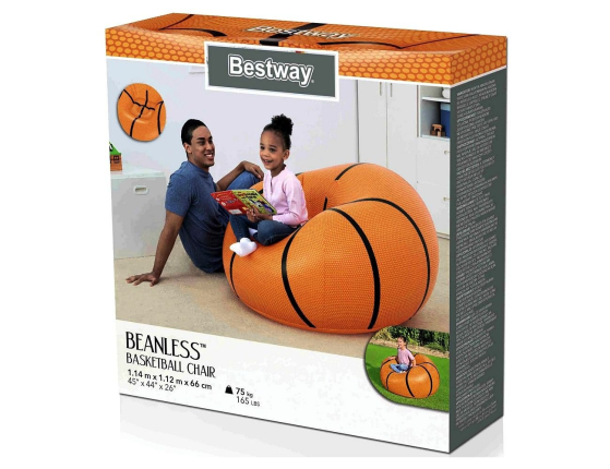 Детское надувное кресло Баскетбольный мяч 114x112x66 см, BestWay