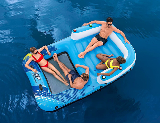 Надувной плот-остров Summer Oasis для отдыха на воде, 305х186х58 см, BestWay