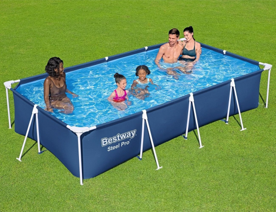 Каркасный прямоугольный бассейн Bestway Steel Pro, 400х211x81 см + фильтр-насос