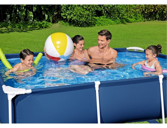 Каркасный прямоугольный бассейн Bestway Steel Pro, 300х201x66 см + фильтр-насос