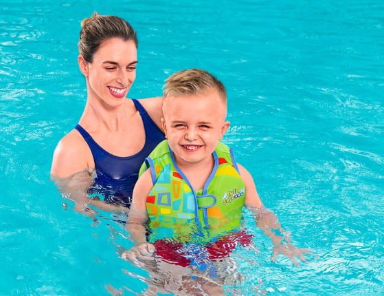 Жилет для плавания с пенопластовыми вставками Абстракция, M/L, 3-6 лет, BestWay