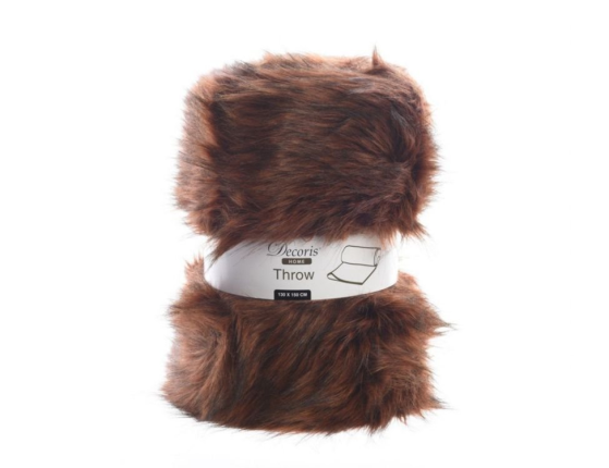 Меховой плед FUR CHARM, красно-рыжий, 150х130 см