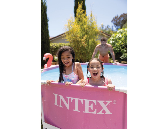 Бассейн  каркасный Intex Metal Frame Pool розовый, 244х76см