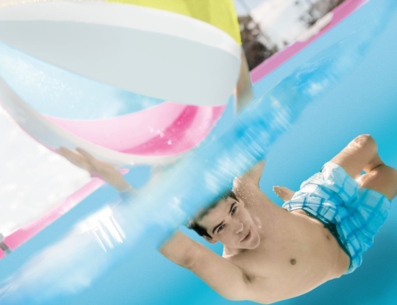 Каркасный бассейн Intex Rectangular Frame Pool розовый, 220х150х60 см