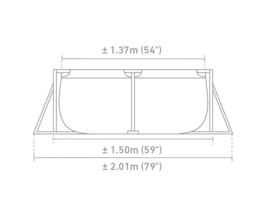 Каркасный бассейн Intex Rectangular Frame Pool розовый, 220х150х60 см