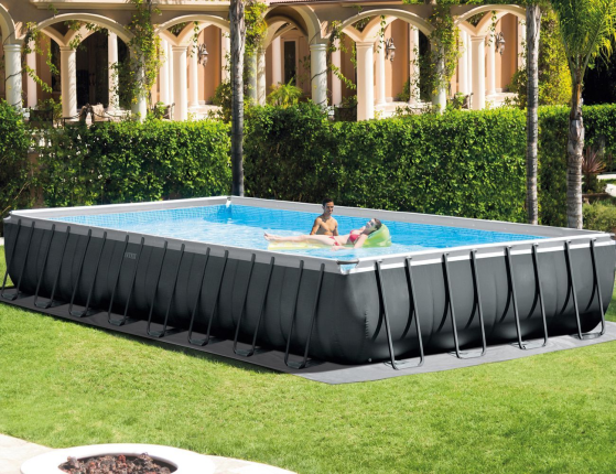 Бассейн каркасный Intex Rectangular Ultra XTR Frame Pool, 975х488х132 см + песочный фильтр-насос с хлоргенератором + аксессуары