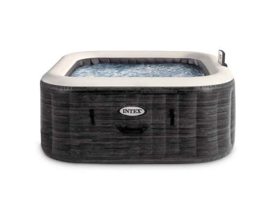 Надувное джакузи Intex PureSpa Greystone Deluxe с аэромассажем, хлоргенератором и аксессуарами, 175х71 см