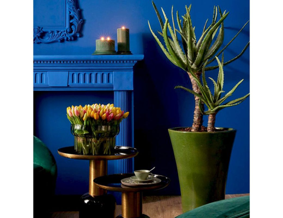 Искусственный букет ТЮЛЬПАНЫ "ВЕСЕННЕЕ СОЛНЦЕ", силикон, розовые, 29 см (букет – 9 шт.)