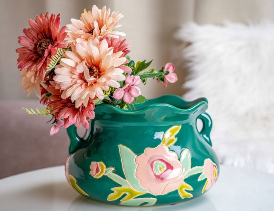 Керамическая ваза ручной работы IMPRESSIONI DI FIORE, 15 см