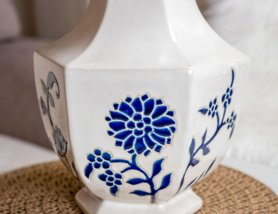 Керамическая ваза ручной работы FLOWER GRAPHICS, 36 см