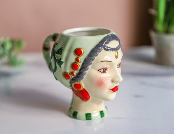 Керамическая ваза с ручкой ДОНЬЯ КАРМЕНКИТА, 12 см