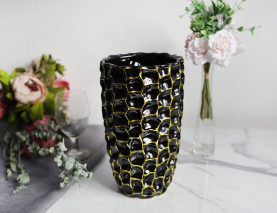 Керамическая ваза ORO NERO, 25 см
