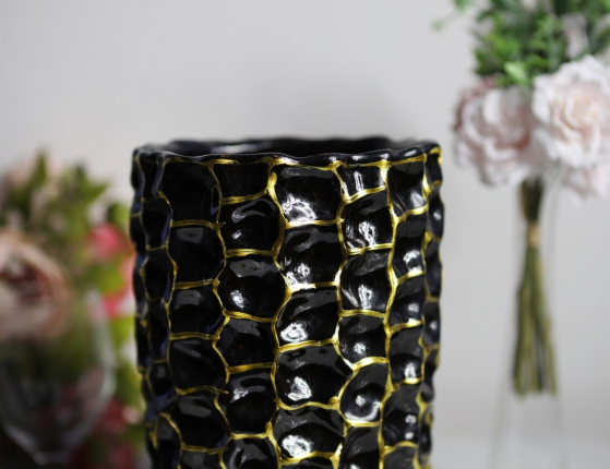 Керамическая ваза ORO NERO, 25 см