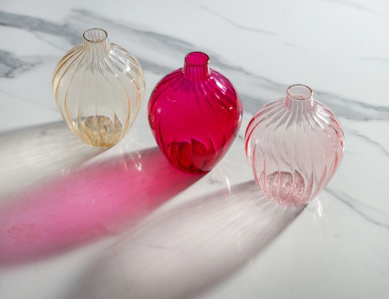 Декоративная ваза АСТОР, стекло, пурпурная, 8 см