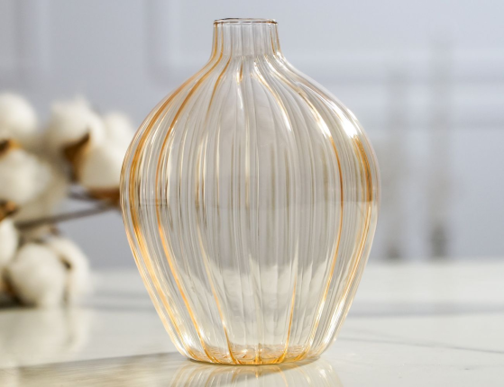 Декоративная ваза АСТОР, стекло, светло-розовая, 8 см