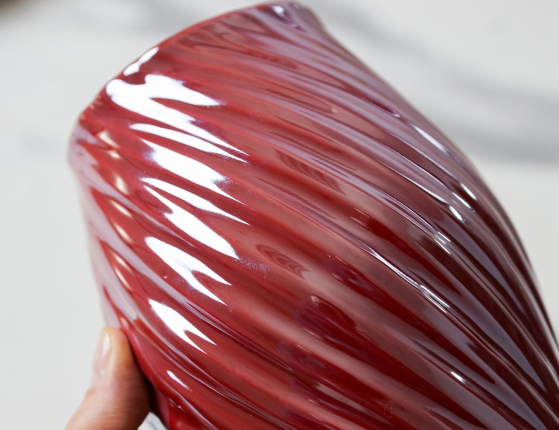 Декоративная ваза ЭЙМЕРИ, керамика, коралловая, 16 см