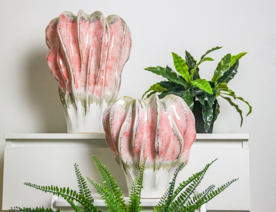 Декоративная ваза СТРОБЕРРИ, керамика, 37 см