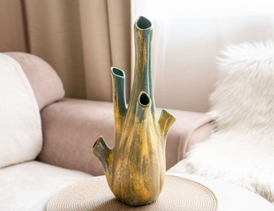 Декоративная ваза АЛКМЕНА ГРИН, керамика, 41 см