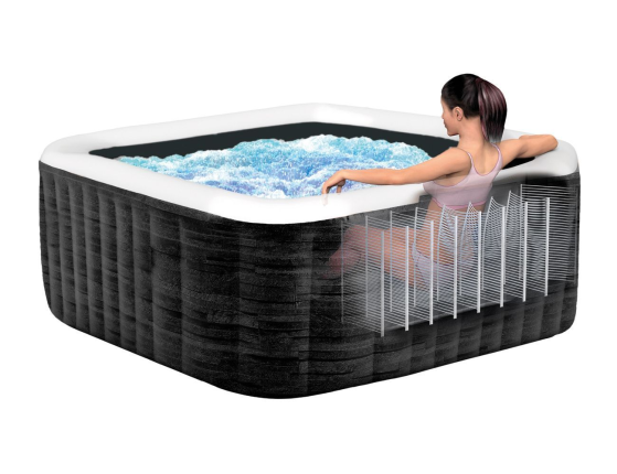 Надувное джакузи Intex PureSpa Greystone Deluxe с аэромассажем, хлоргенератором и аксессуарами, 196х71 см