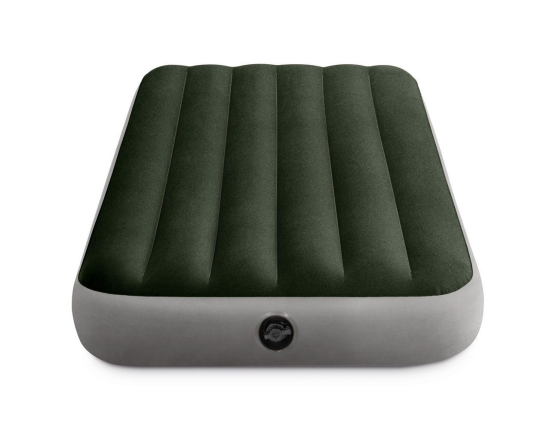 Надувная кровать (матрас Intex) Prestige Downy Airbed, (Twin), 99х191х25см с насосом от батареек