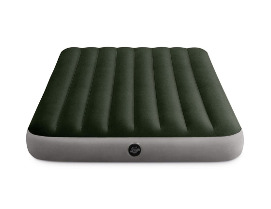 Полуторный надувной матрас Intex Prestige Downy Airbed (Full), 137х191х25 см с насосом от батареек