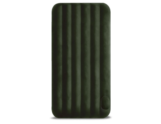 Односпальный надувной матрас Intex Downy Bed (Twin), 99х191x25 см со встроенным ножным насосом