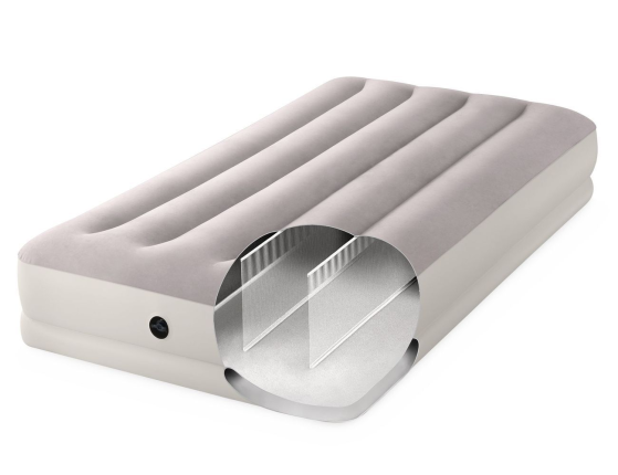 Односпальный надувной матрас Intex Prestige Mid-Rise Airbed (Twin), 99х191х30см, с USB-насосом