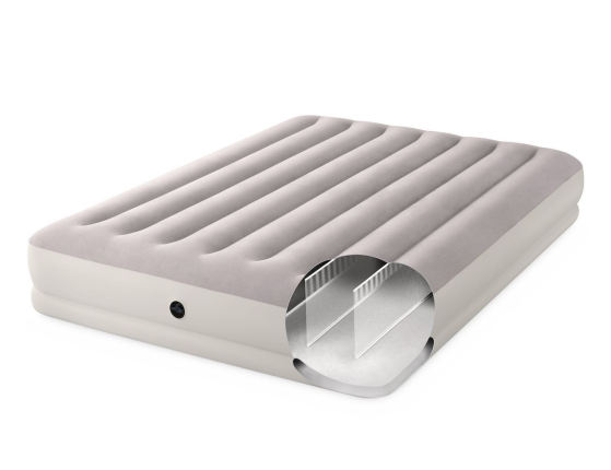 Двухспальный надувной матрас Intex Prestige Mid-Rise Airbed (Queen), 152х203х30см, с USB-насосом