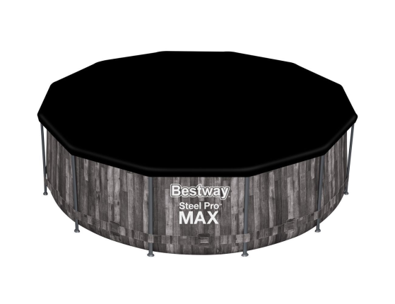 Бассейн каркасный Bestway Steel Pro Мах Greywood с навесом, 366 х 122 см + фильтр-насос + аксессуары