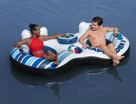 Надувной круг двухместный Rapid Rider 2 с баром, 240х122х50 см, BestWay