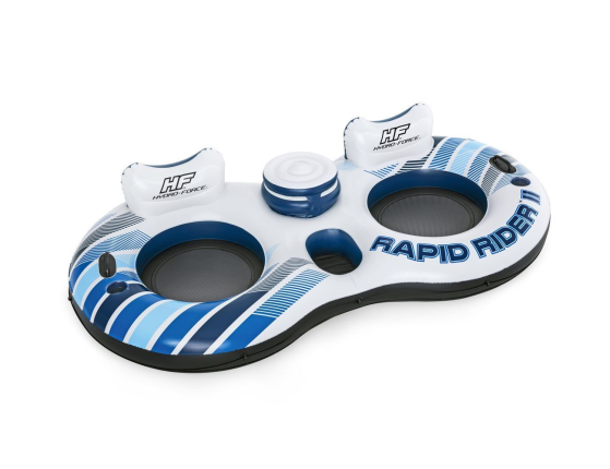 Надувной круг двухместный Rapid Rider 2 с баром, 240х122х50 см, BestWay