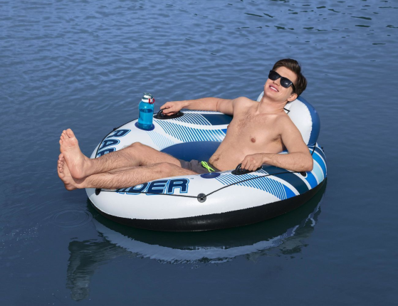 Надувной круг-кресло Rapid Rider с сетчатым дном, 122х122х48,5 см, BestWay