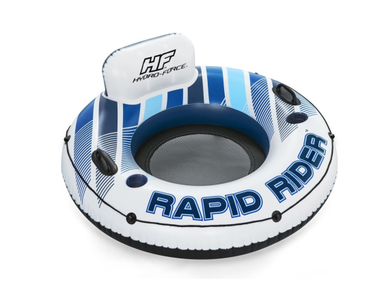 Надувной круг-кресло Rapid Rider с сетчатым дном, 122х122х48,5 см, BestWay