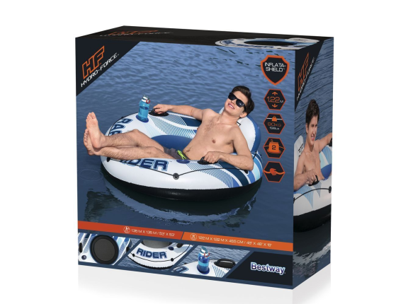 Надувной круг-кресло Rapid Rider с сетчатым дном, 122х122х48,5 см, BestWay