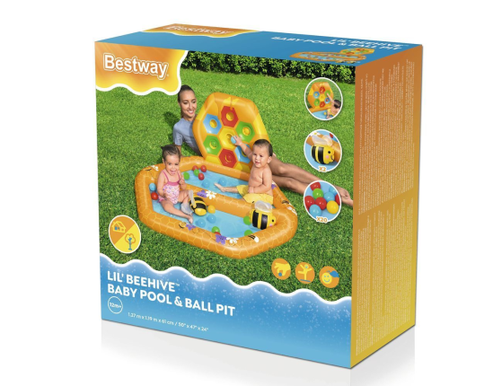 Детский игровой бассейн Маленький улей, 127x119x61 см, с 1 года, BestWay