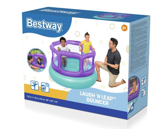 Надувной батут Laugh 'n Leap, 152х152x84 см, от 3 лет, BestWay