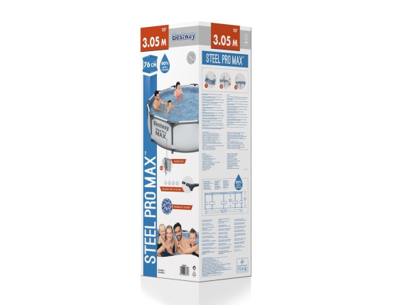 Бассейн каркасный Bestway Steel Pro Мах, 305 х 76 см