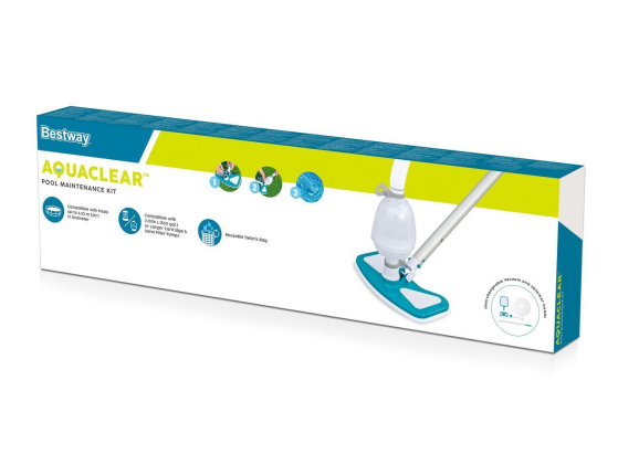 Комплект для чистки бассейна AquaClean с насадкой-пылесосом и сачком, BestWay